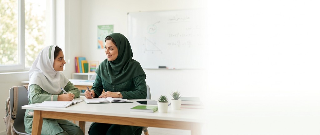 جلسه تدریس خصوصی معلم و دانشآموز